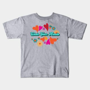 Retro "Wash Your Hands" Cold Flu Virus Prevention Kids T-Shirt